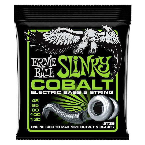 Ernie Ball - Bass 5 Slinky Cobalt Electric Bass Strings 45-130 Gauge