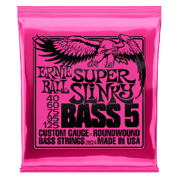 Ernie Ball - Super Slinky 5-String Nickel Wound Electric Bass Strings 40-125 Gauge