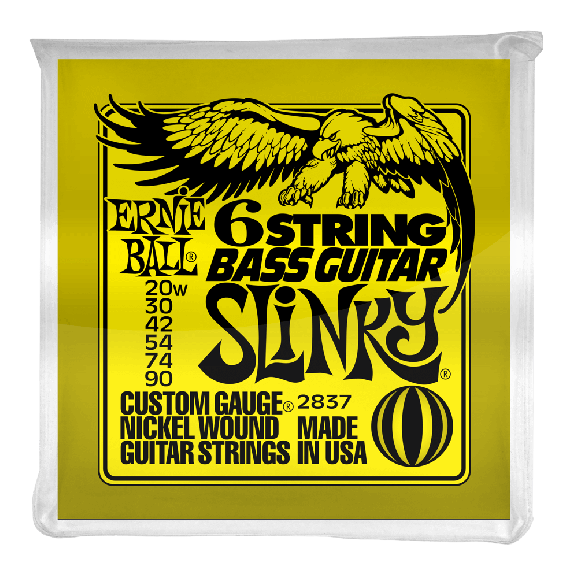 Ernie Ball Slinky 6-String with Small Ball End 29 5/8 Scale Bass Guitar Strings 20-90 Gauge