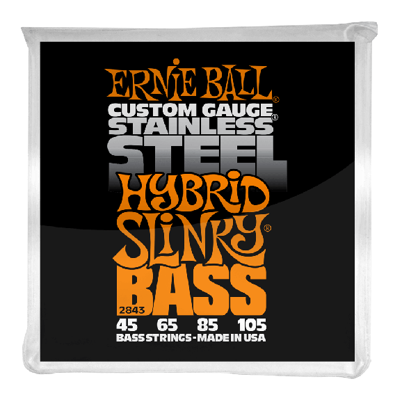 Ernie Ball Hybrid Slinky Stainless Steel Electric Bass Strings 45-105 Gauge