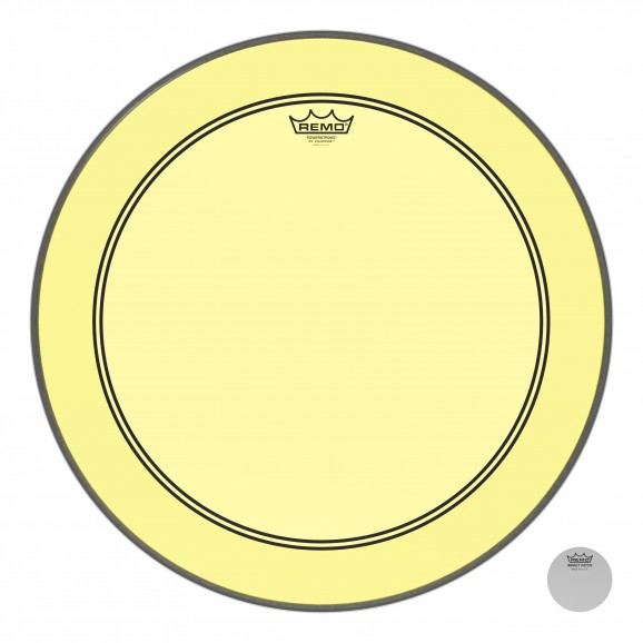 Remo 22" Colortone Yellow Powerstroke P3 Batter Bass Drumhead