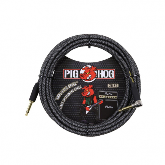 Pig Hog "Amp Grill" Instrument Cable, 20ft. Right Angle