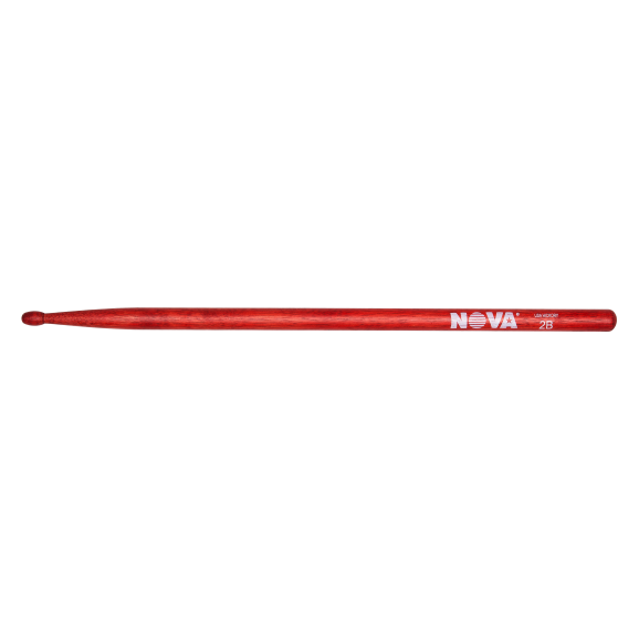 Vic Firth - 2B in red with NOVA imprint Drumsticks