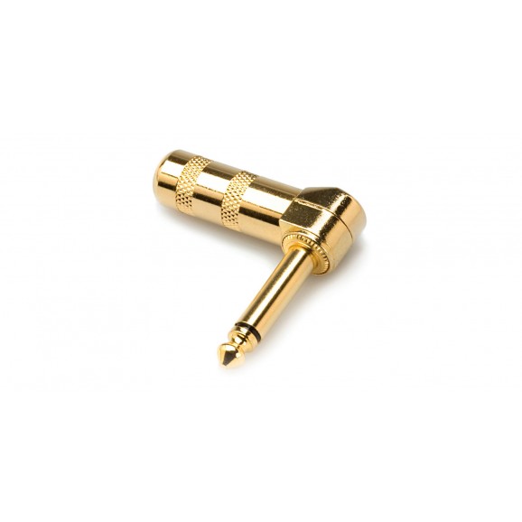 Hosa - PRG-370AU-BULK - Connector, Right-angle 1/4 in TS, Gold-plated