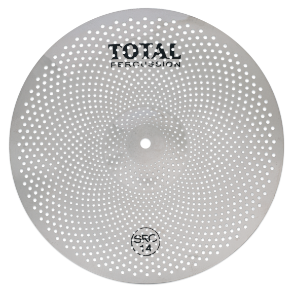 Total Percussion SRC14 14" Sound Reduction Crash Cymbal. Silver