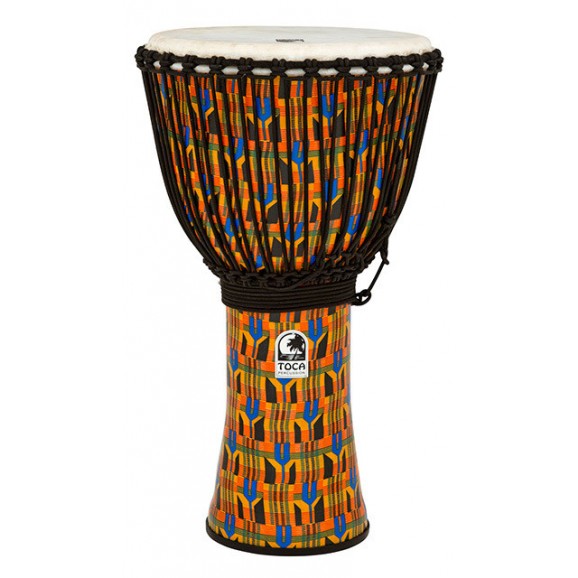 Toca Freestyle 2 Series Djembe 14" in Kente Cloth with Bag