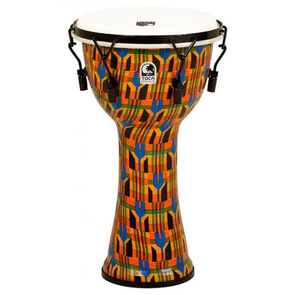 Toca Freestyle 2 Series Mech Tuned Djembe 10" in Kente Cloth