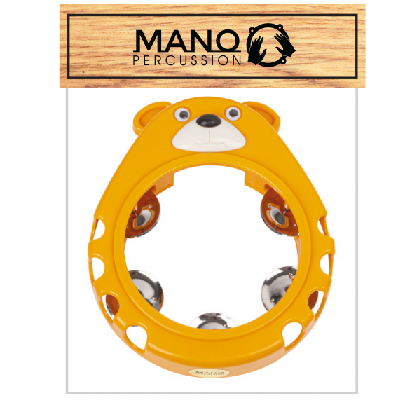 Mano Percussion Bear Tambourine in Orange