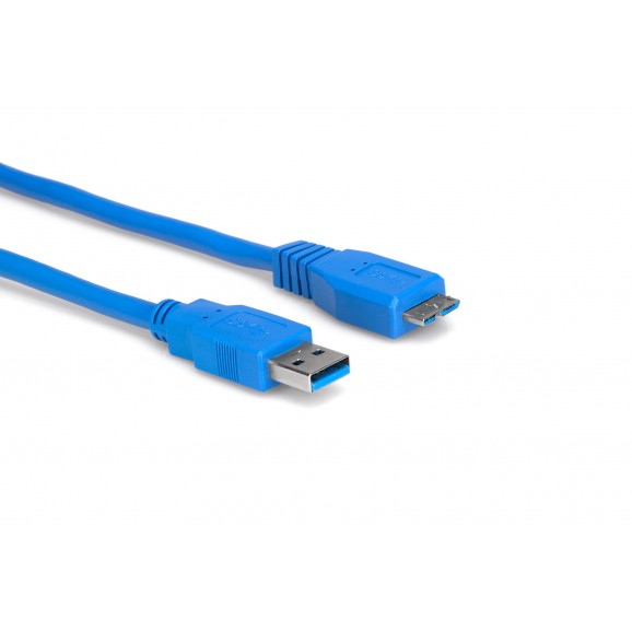 Hosa - USB-303AC - SuperSpeed USB 3.0 Cable, Type A to Micro-B, 3 ft