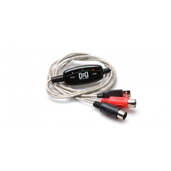 Hosa - USM-422 - TRACKLINK MIDI to USB Interface, MIDI I/O to USB Type A, 6 ft