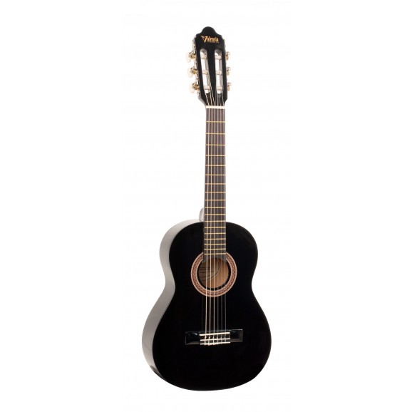 Valencia VC101BK - 1/4 Size Classical Guitar - Gloss Black