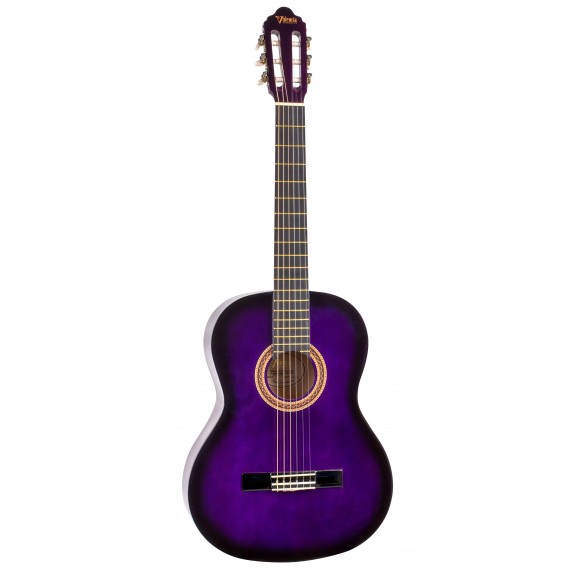 Valencia VC104PPS - Full Size Classical Guitar - Gloss Purple Sunburst