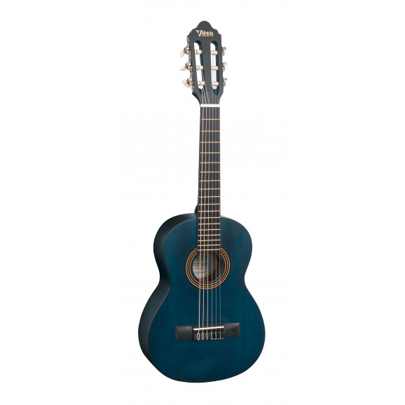 Valencia VC201TBU - 1/4 Size Classical Guitar - Satin Transparent Blue