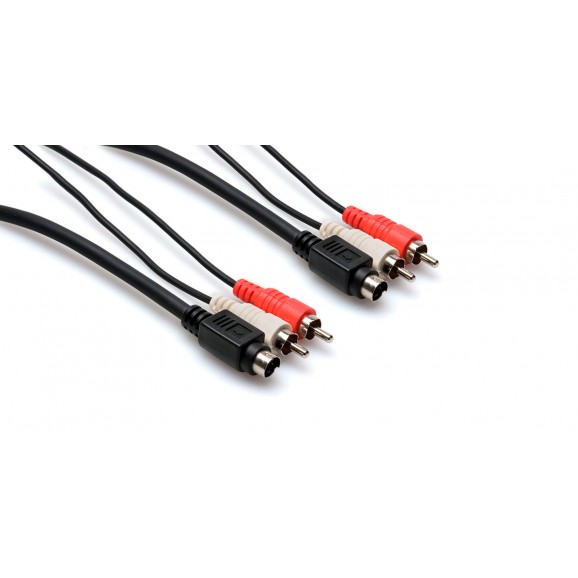 Hosa - VSR-302 - S-Video AV Cable, S-Video to Same, Integrated Dual RCA to Same Audio Interconnect, 2 m