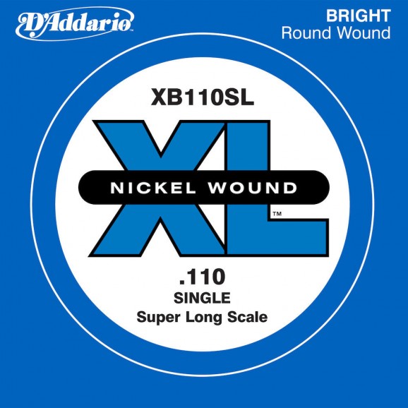 D'Addario XB110SL Nickel Wound Bass Guitar Single String Super Long Scale .110