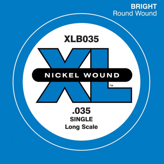 D'Addario XLB035 Nickel Wound Bass Guitar Single String Long Scale .035