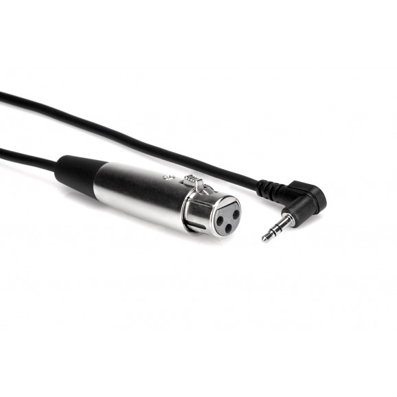 Hosa - XVM-101F - Camcorder Microphone Cable, XLR3F to Right-angle 3.5 mm TRS, 1 ft