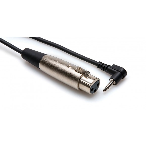 Hosa - XVM-305F - Camcorder Microphone Cable, XLR3F to Right-angle 3.5 mm TS, 5 ft