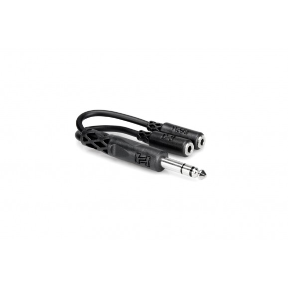 Hosa - YMP-234 - Y Cable, 1/4 in TRS to Dual 3.5 mm TRSF
