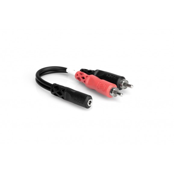 Hosa - YMR-197 - Stereo Breakout, 3.5 mm TRSF to Dual RCA