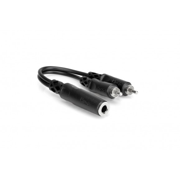 Hosa - YPR-131 - Y Cable, 1/4 in TSF to Dual RCA