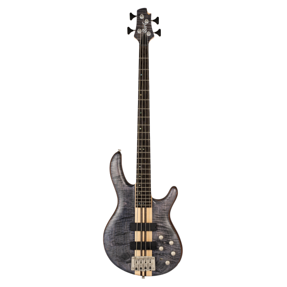 Cort A4 Plus FMMH 4 String Electric Bass in Open Pore Black