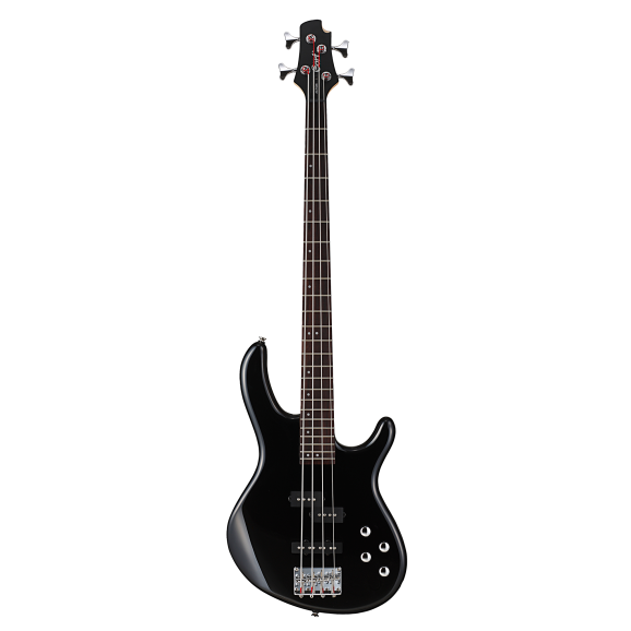Cort Action Plus 4 String Electric Bass Guitar in Gloss Black
