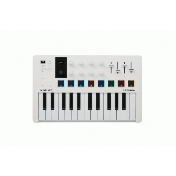 Arturia MiniLab 3 25 Note Midi Keyboard and Controller in White