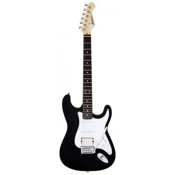 Aria STG004 Electric Guitar (HSS) in Black