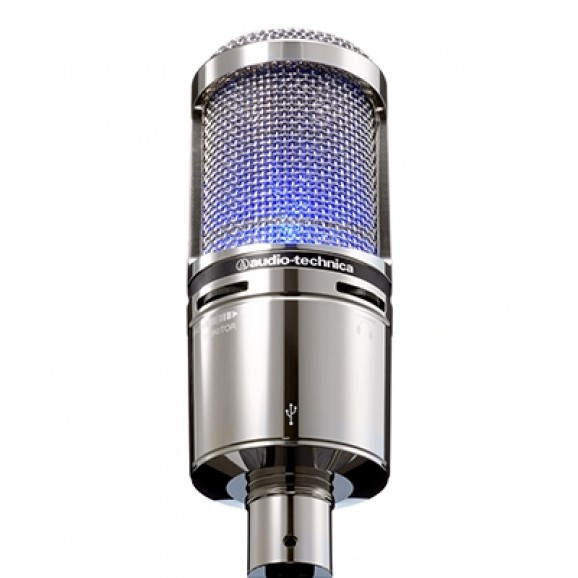 Audio Technica AT2020USB+ V - LIMITED EDITION Cardioid Condenser Microphone - Reflective Silver Finish