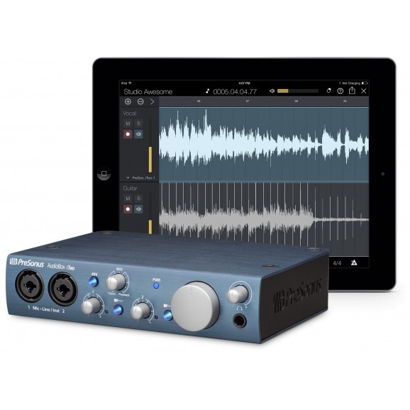 PreSonus Audiobox iTwo 2x2 USB iPad Interface with 2 x Mic Inputs and MIDI