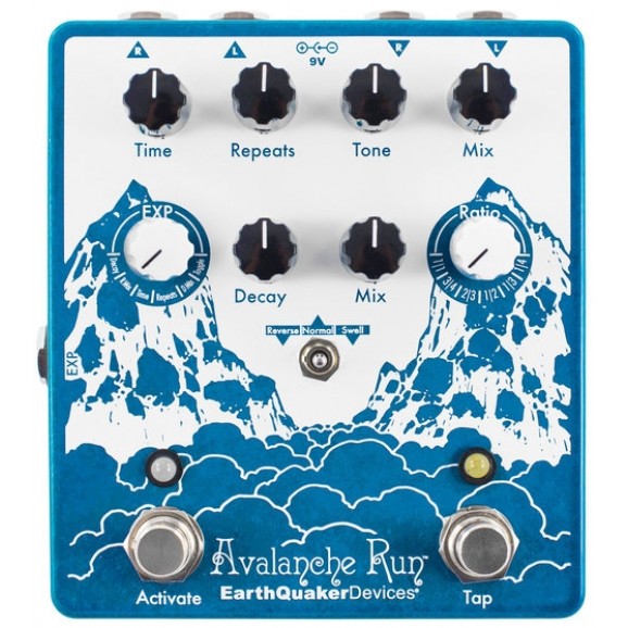 EarthQuaker Devices - Avalanche Run Stereo Delay & Reverb with Tap Tempo V2 (includes power supply)