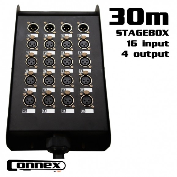 AVE Connex Multicore - 2030 16 In / 4 Out Multicore with Stage Box 30m