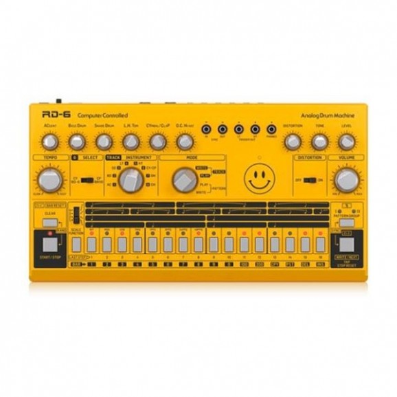 Behringer  RD6 Classic 606 style Analog Drum Machine - Yellow Smiley