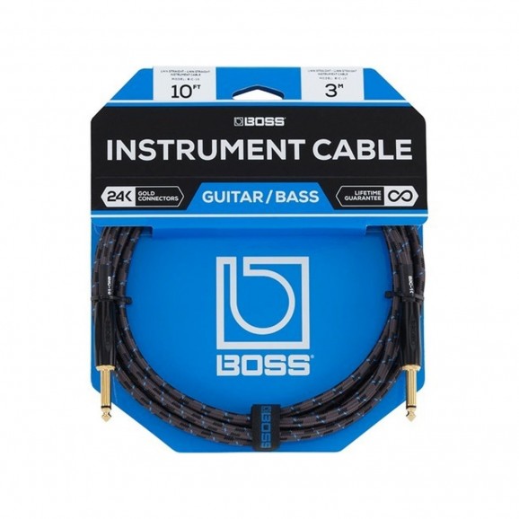Boss - BIC-10 10ft / 3m Instrument Cable Black