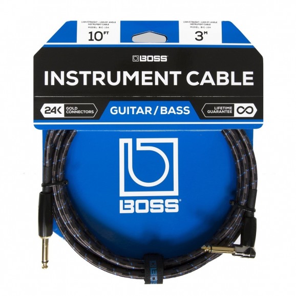 Boss - BIC-10A 10ft / 3m Instrument Cable Black
