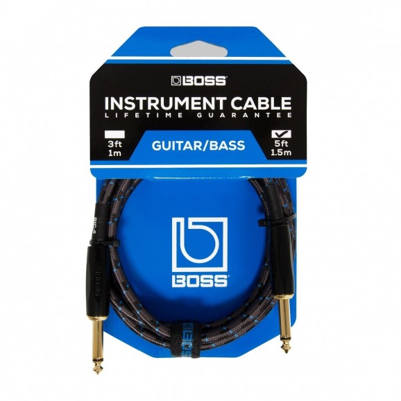 Boss - BIC-5 5ft / 1.5m  Instrument Cable  Black 