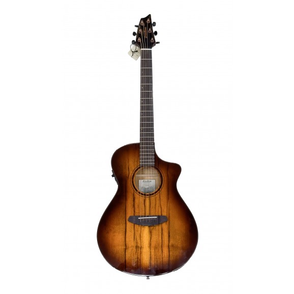 Breedlove ECO Collection Pursuit Exotic Series Concertina Tiger's Eye CE Myrtlewood