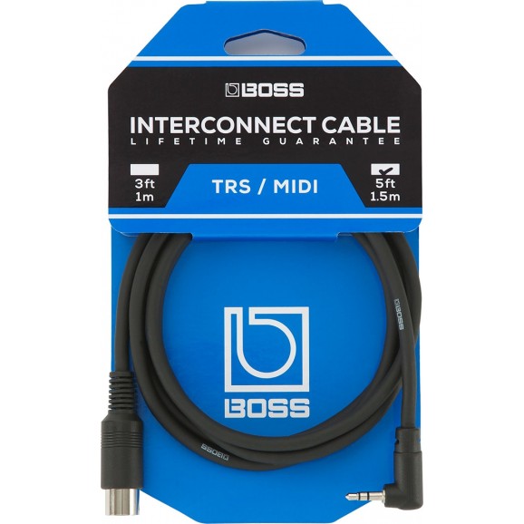 Boss BMIDI-5-35 3.5 to 5 pin MIDI Cable - 5ft