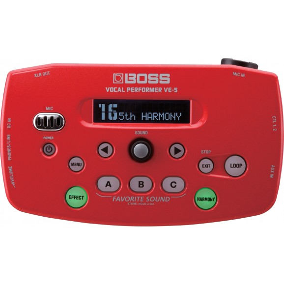 Boss VE5R Vocal Performer in Red
