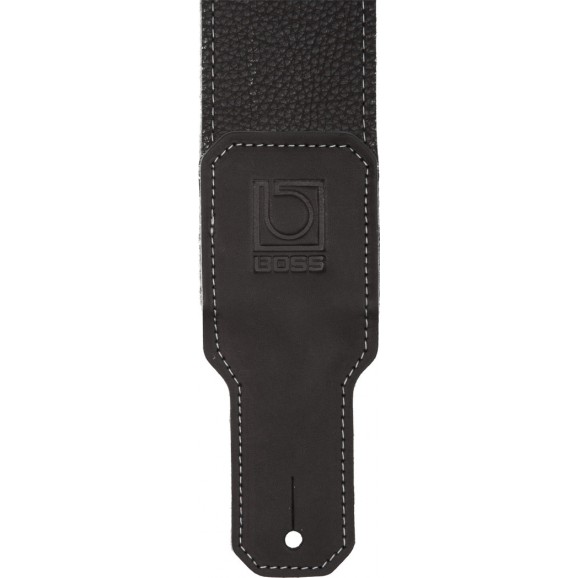 Boss - 2.5" Leather Guitar Strap in Black