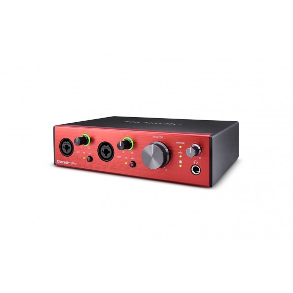 Focusrite Clarett +2Pre 10 In/4 Out Desktop USB-C Audio Interface with 2 ISA-Modelled Mic Preamps