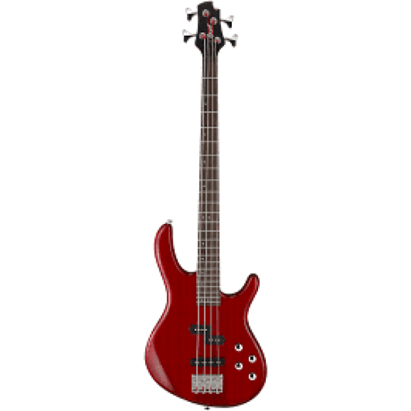 Cort Action Bass Plus Bass Guitar in Transparent Red