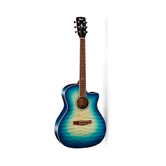 Cort GA Grand Regal Acoustic / Electric Guitar in Coral Blue Burst