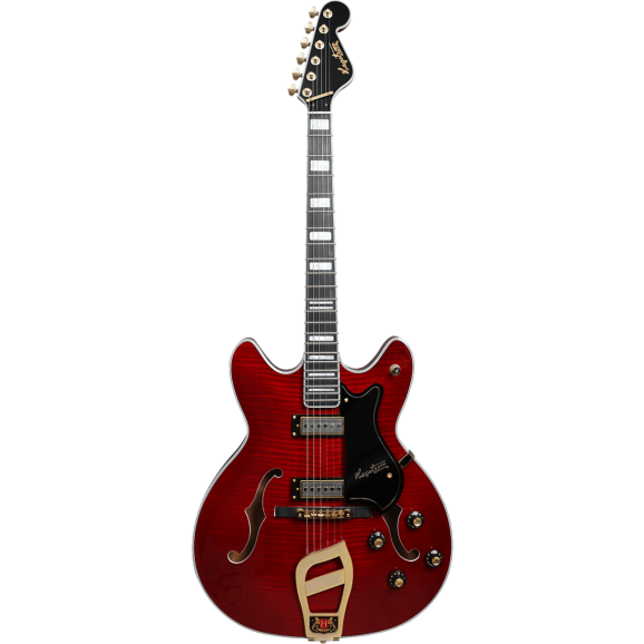 Hagstrom 67 Viking II Electric Guitar in Wild Cherry includes Tweed Custom Case