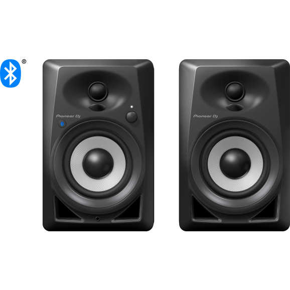 Pioneer DJ DM-40 Bluetooth 4-inch desktop monitor speakers; Black