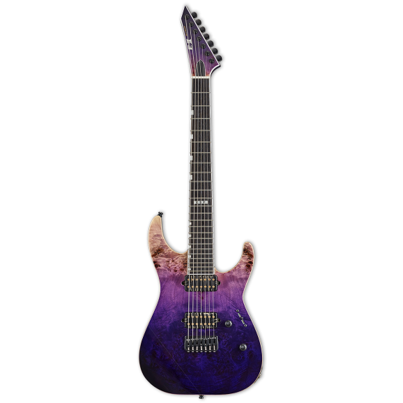ESP E-II M-II 7NT 7 String Electric Guitar in Purple Natural Fade