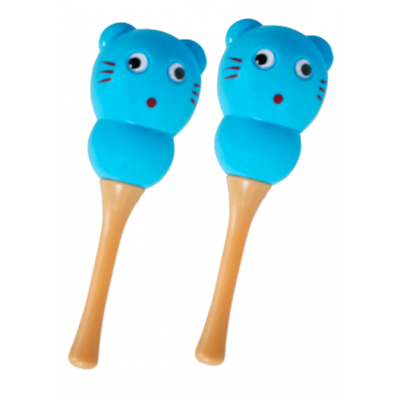 CPK Maracas Plastic Bear in Blue ( Pair)