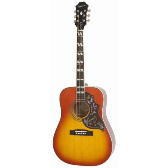 Epiphone Hummingbird Studio Acoustic Electric Guitar in Faded Cherry