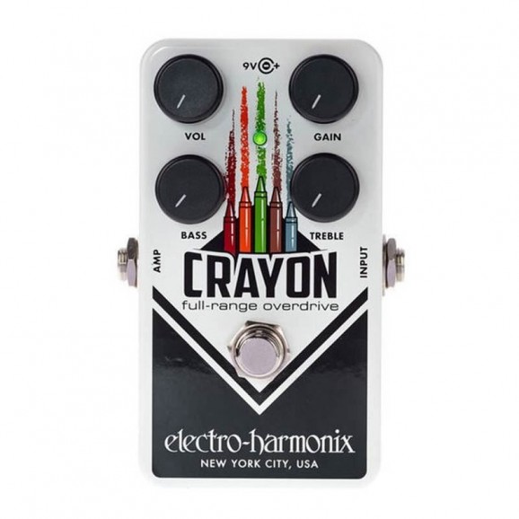 Electro Harmonix Crayon Overdrive Pedal Vertical Design 